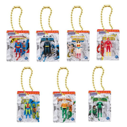Justice League Blister Charm Collection Figure Bandai Gashapon Toys (set of 7)