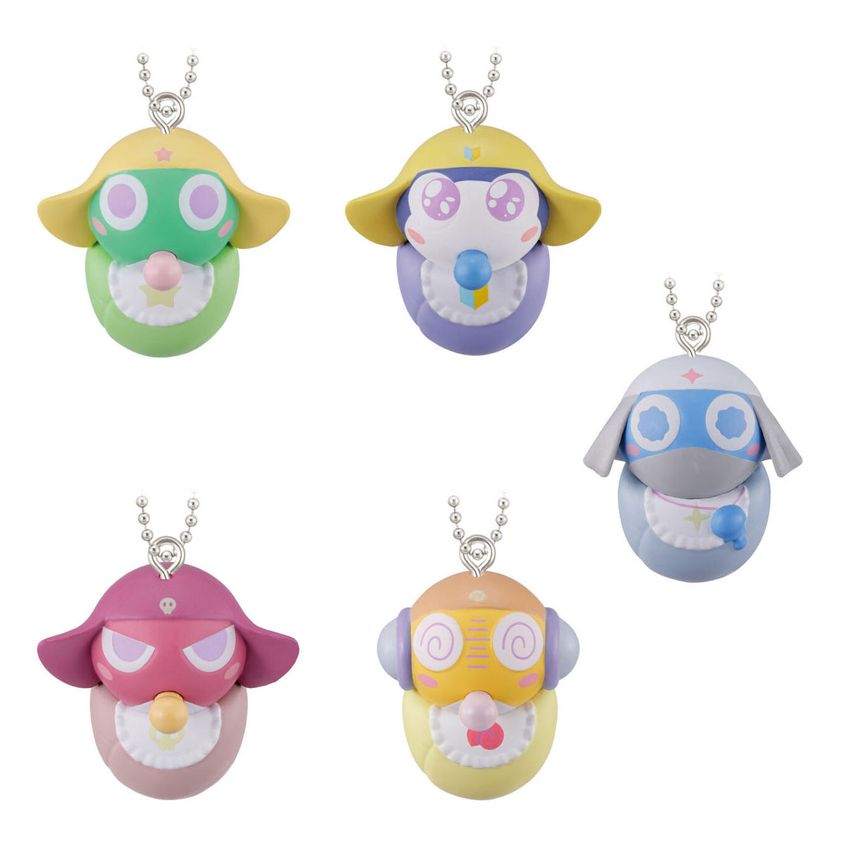Sergeant Keroro Invasion by Turning into Babies Bandai Gashapon Toys Keroro Tamama Giroro Kululu Dororo