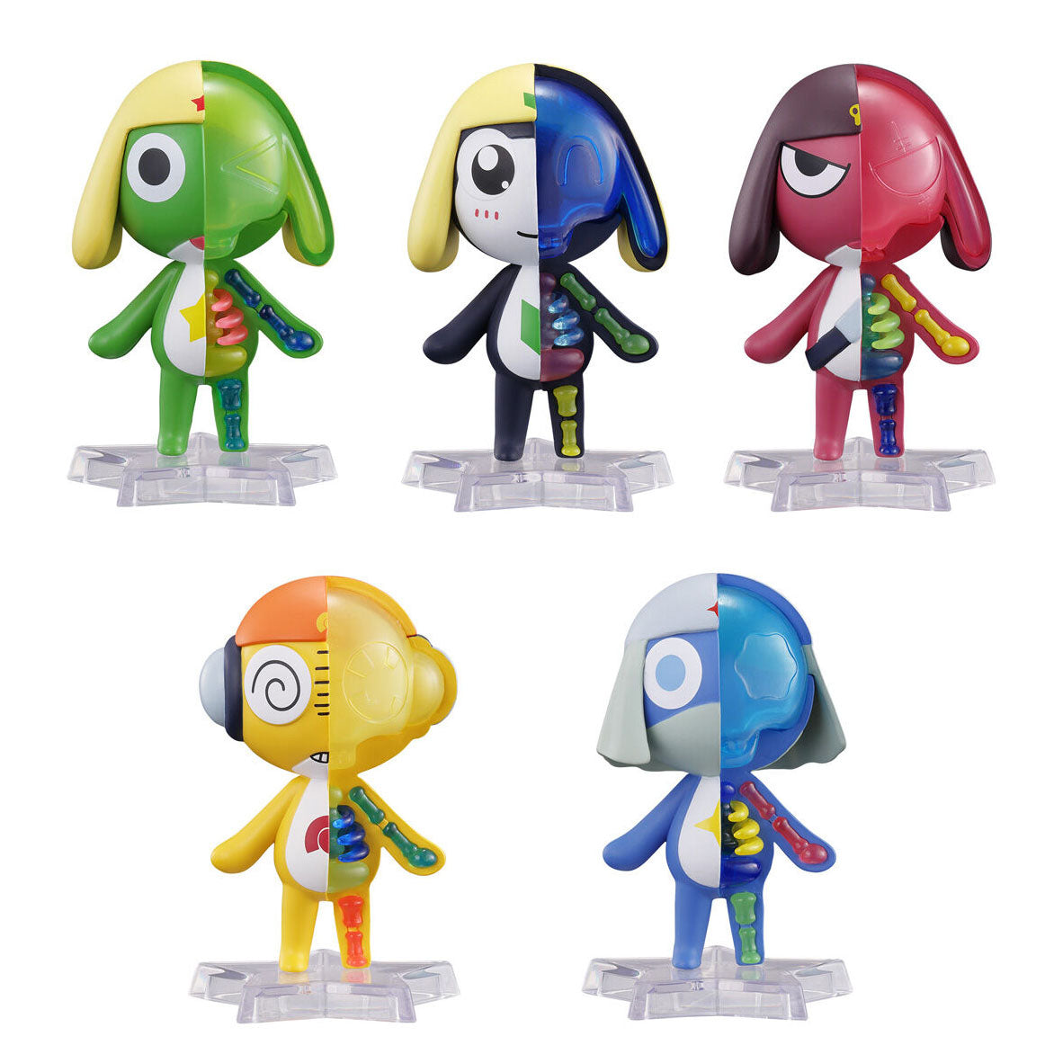 Sergeant Keroro Scharaton Capsule Figure Bandai Gashapon Toys Sergeant Keroro Private Tamama Corporal Giroro Sergeant Major Kururu Lance Corporal Dororo