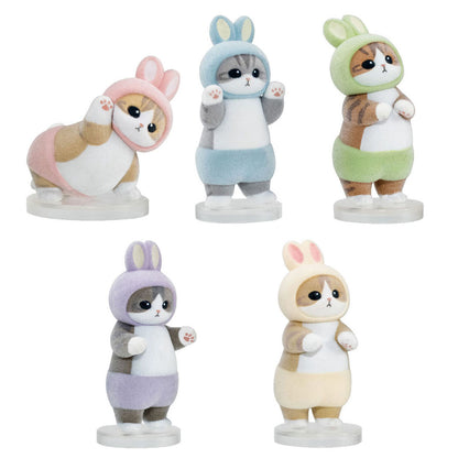 Mofusand Narabundesu Flocked Figure Vol 1 Usanyan Rabbit Bandai Gashapon Toys set of 5