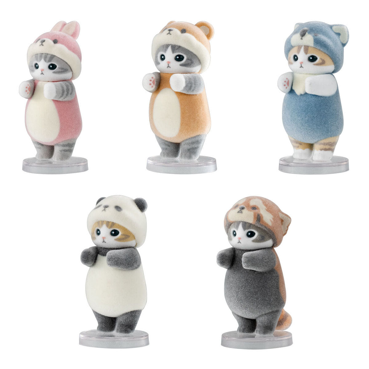 Mofusand Narabundesu Flocked Figure Vol 2 Bandai Gashapon Toys set of 5