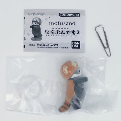 Mofusand Narabundesu Flocked Figure Vol 2 Bandai Gashapon Toys Red Panda