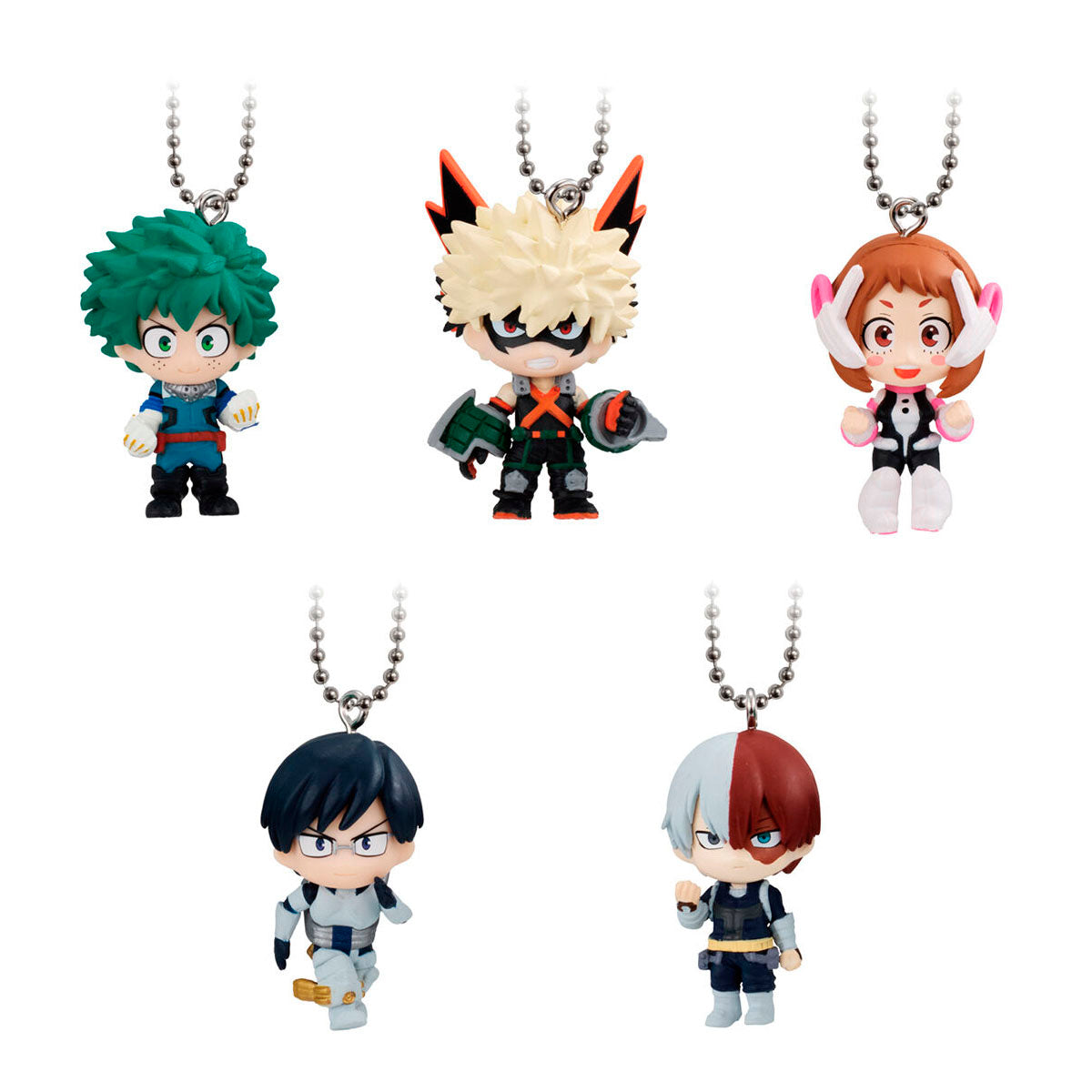 My Hero Academia Swing Keychain Figure Bandai Gashapon Toys