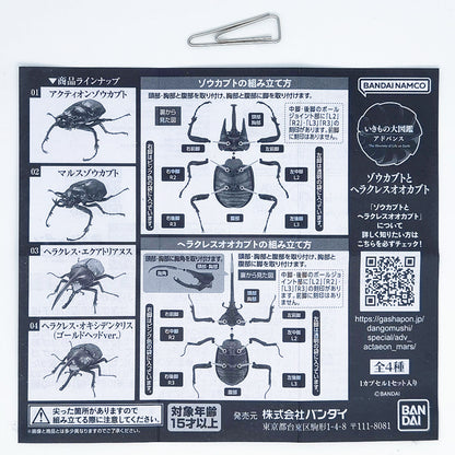 The Diversity of Life on Earth Elephant Beetles and Hercules Beetles Bandai Premium Gashapon Toys