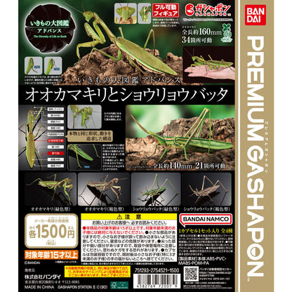The Diversity of Life on Earth Giant Mantis and Oriental Long-headed Grasshopper Bandai Premium Gashapon Toys