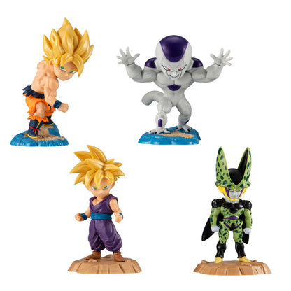 Dragon Ball Dual Burst Figure Bandai Gashapon Toys Super Saiyan Son Goku Frieza (Fourth Form) Super Saiyan Son Gohan Cell (Perfect Form)