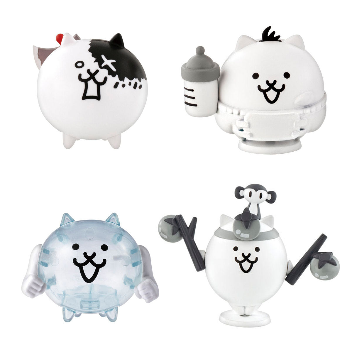 Nyanko Daisensou Great War Figure Vol 11 Bandai Capchara Gashapon Toys Crazed Axe Cat Baby Cat Macho Crystal Cat Sarukani