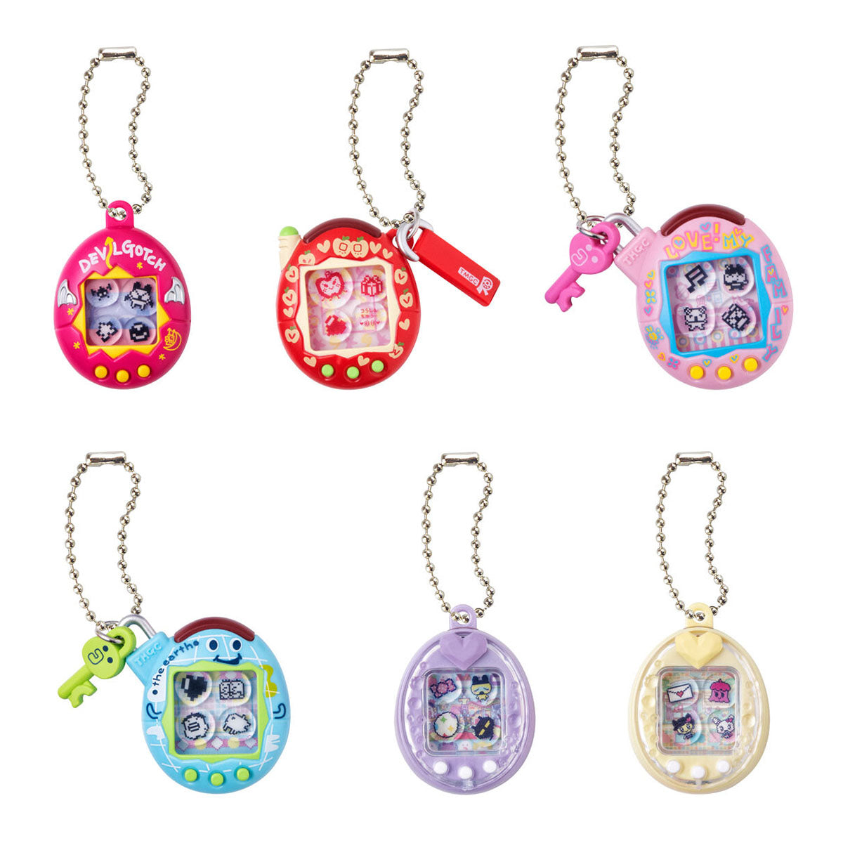 Tamagotchi Shake Shake Charm Collection Keychain Bandai Gashapon Toys
