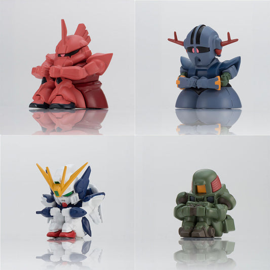 Mobile Suit Gundam Machiboke Capsule Figure Vol 4 Bandai Gashapon Toys (set of 4)