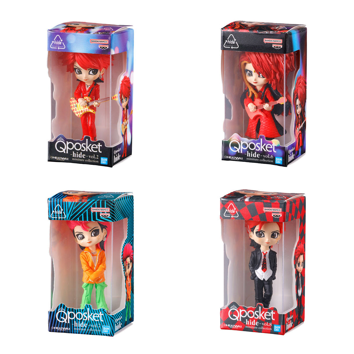Hide with Spread Beaver Q Posket Miniature Collection Figure Bandai Premium Gashapon Toys (set of 4)