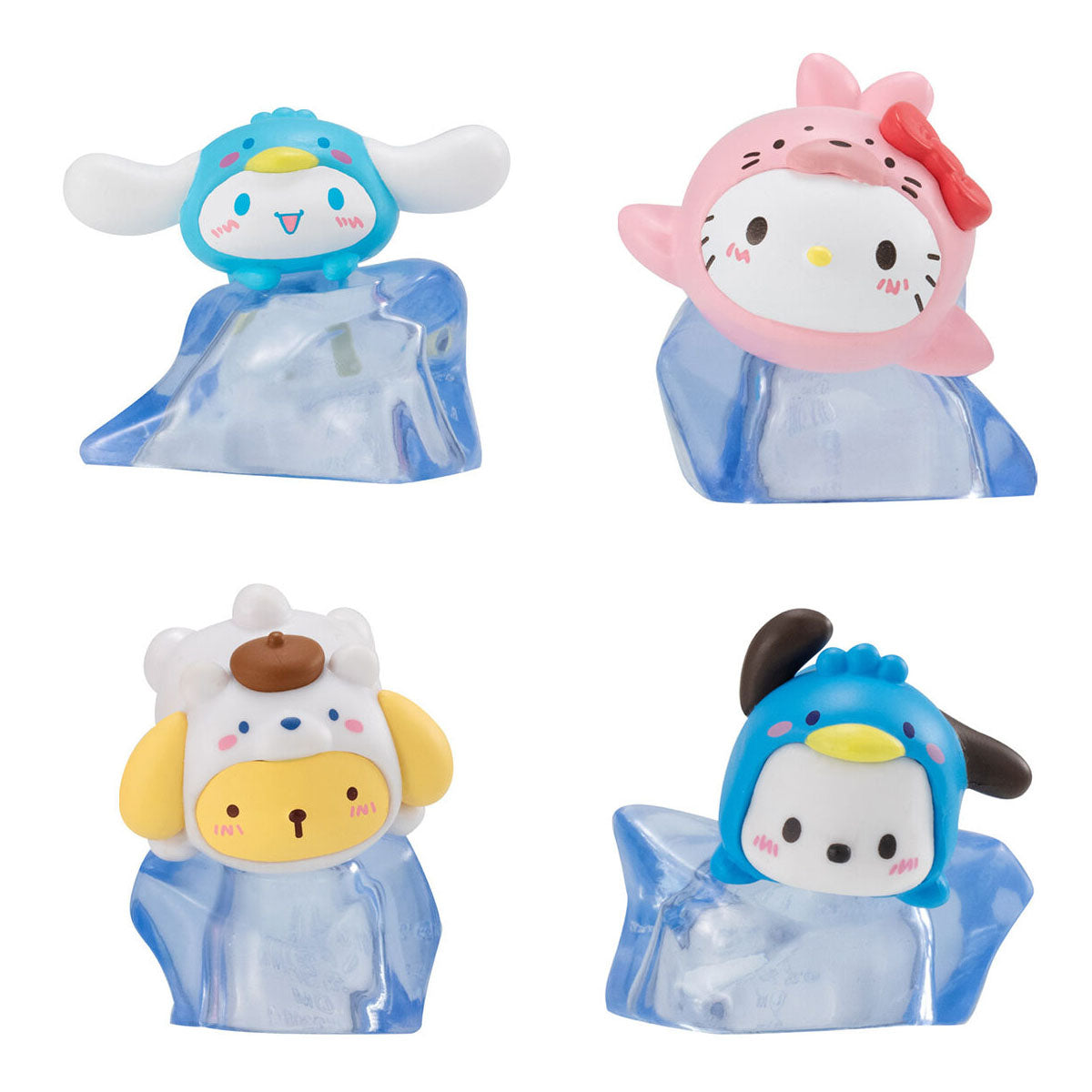 Sanrio Characters Slippery Antarctic Figures Bandai Gashapon Toys (set of 4)